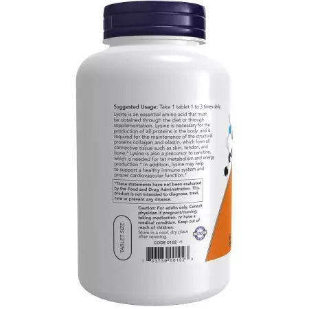 Now Foods Lysine 500mg Tablets