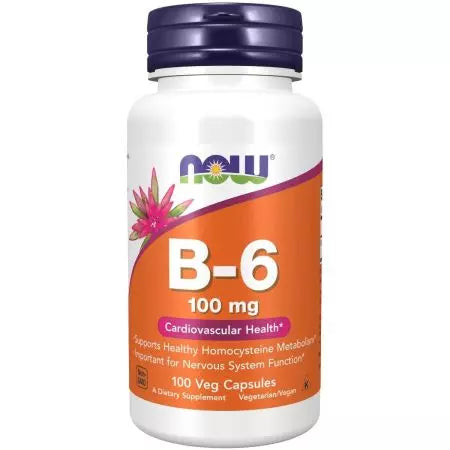 Now Foods Vitamin B6 (Pyridoxine HCl) 100 mg Capsules