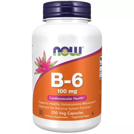 Now Foods Vitamin B6 (Pyridoxine HCl) 100 mg Capsules
