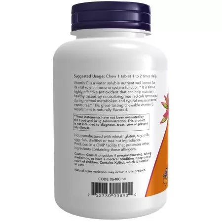 Now Foods Vitamin C500 100 Chewable Lozenges