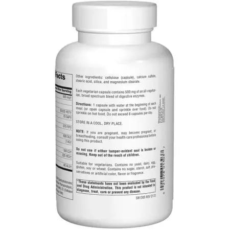 Source Naturals Essential Daily Enzymes 500mg Vegetarian Capsules