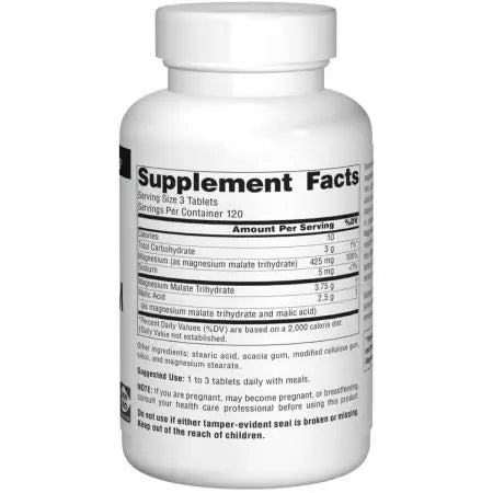 Source Naturals Magnesium Malate 1250mg Tablets