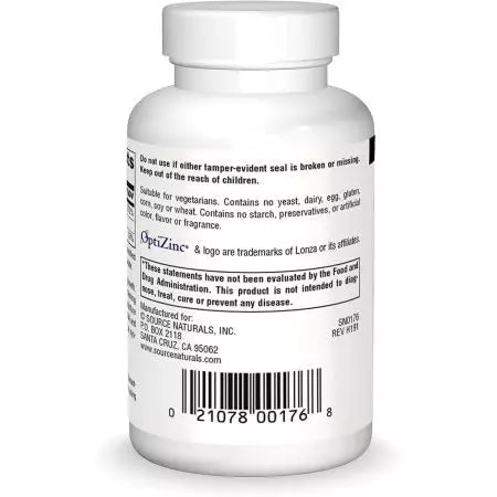 Source Naturals Optizinc 30mg Tablets