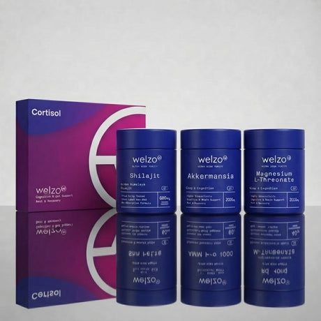Welzo stress and resilience bundle shilajit akkermansia magnesium cortisol test