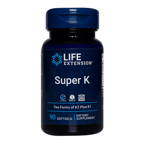 Super K (vitamin K2) with Advanced K2 Complex - 90 Softgels - Life Extension - welzo