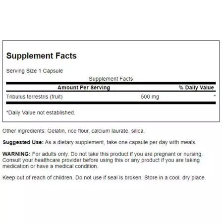Swanson Full Spectrum Tribulus Fruit 500 mg 90 Capsules