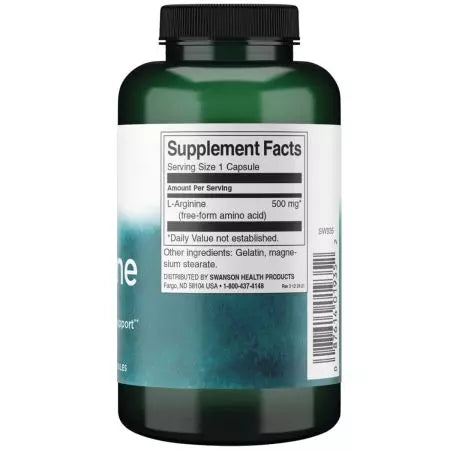 Swanson LArginine 500 mg Capsules