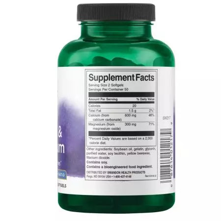 Swanson Liquid Calcium & Magnesium 100 Softgels