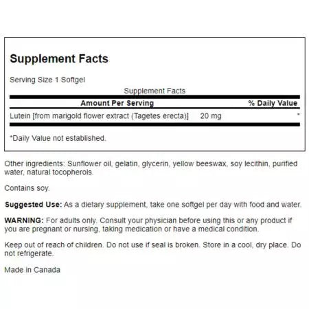 Swanson Lutein Softgels