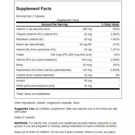 Swanson Super Stress BComplex with Vitamin C Capsules
