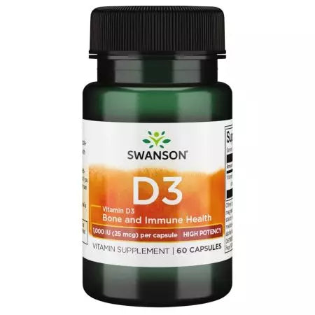 Swanson Vitamin D3 High Potency 1,000 IU (25 mcg) Capsules